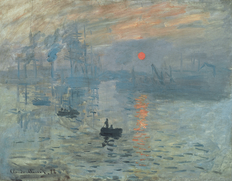 reproductie Soleil levant van Claude Monet